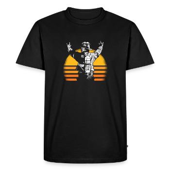 fire Department - Men's Premium Organic T-Shirt - black - Front - Nico (187cm)