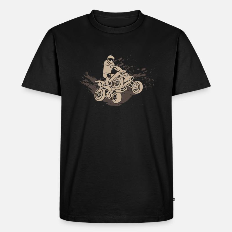 Quad - Männer Premium Bio T-Shirt - Schwarz