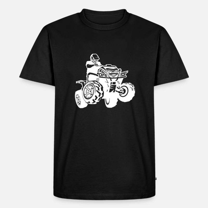 Quad - Männer Premium Bio T-Shirt - Schwarz