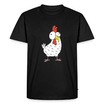 Chicken - Men's Premium Organic T-Shirt - black - Front - Nico (187cm)