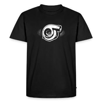 turbo - T-shirt Premium bio Homme - noir - Devant - Nico (187cm)