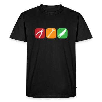 bricoleur - T-shirt Premium bio Homme - noir - Devant - Nico (187cm)