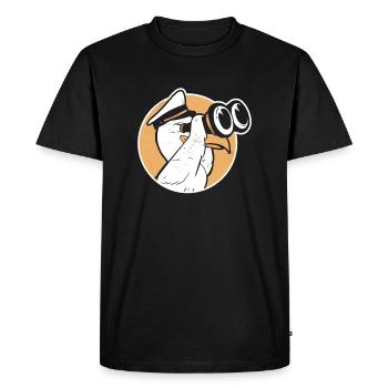 mouette - T-shirt Premium bio Homme - noir - Devant - Nico (187cm)