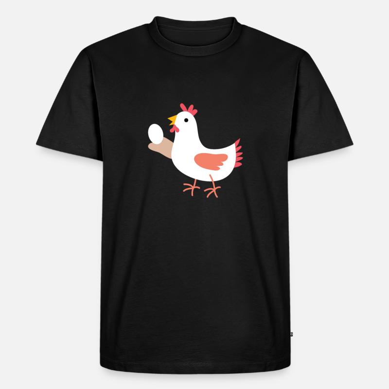 Hühner - Männer Premium Bio T-Shirt - Schwarz