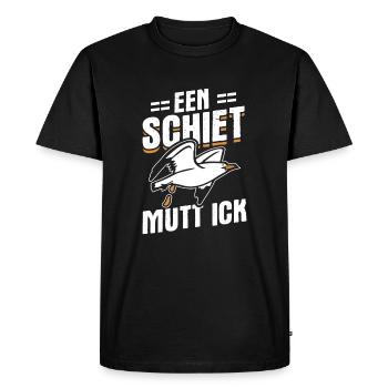 Een Shiet Möwe Nordsee Küste Nordsee - Männer Premium Bio T-Shirt - Schwarz - Vorne - Nico (187cm)