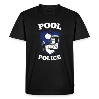 Piscine extérieure Police sauveteur sauveteur piscine extérieure - T-shirt Premium bio Homme - noir - Devant - Nico (187cm)