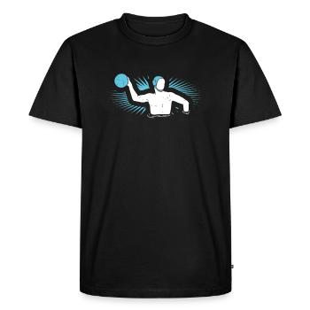 Water polo - T-shirt Premium bio Homme - noir - Devant - Nico (187cm)