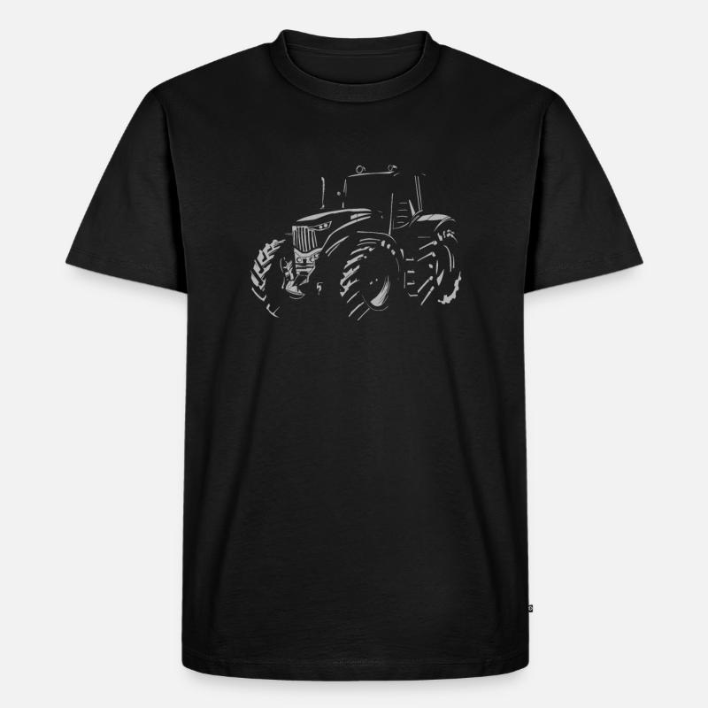 Traktor - Männer Premium Bio T-Shirt - Schwarz