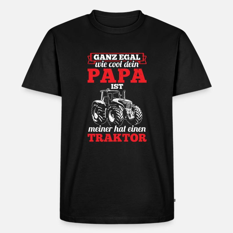 Landwirtschaft Traktor Bauer - Männer Premium Bio T-Shirt - Schwarz