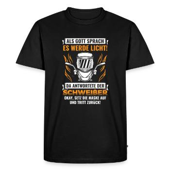Schweißer Schweissen - Männer Premium Bio T-Shirt - Schwarz - Vorne - Nico (187cm)