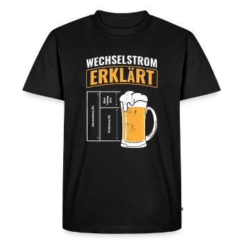Strom Elektrotechnik Elektriker - Männer Premium Bio T-Shirt - Schwarz - Vorne - Nico (187cm)