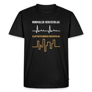 Elektrotechnik Elektriker - Männer Premium Bio T-Shirt - Schwarz - Vorne - Nico (187cm)