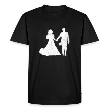 Mariée de mariage de mariage - T-shirt Premium bio Homme - noir - Devant - Nico (187cm)