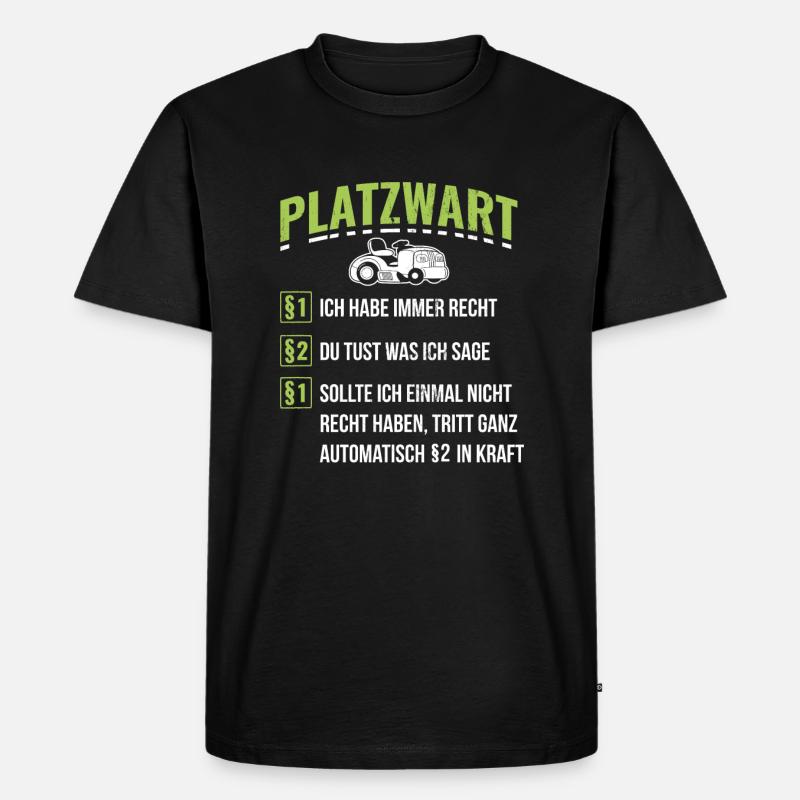 Platzwart - Männer Premium Bio T-Shirt - Schwarz