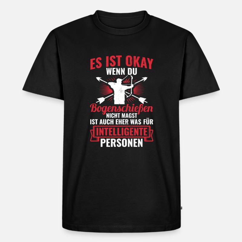 Bogenschießen - Männer Premium Bio T-Shirt - Schwarz