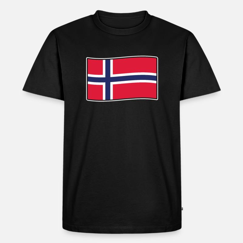 Norwegen - Männer Premium Bio T-Shirt - Schwarz