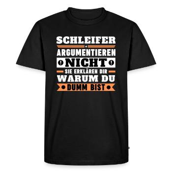Les grinders ne se disputent pas - T-shirt Premium bio Homme - noir - Devant - Nico (187cm)