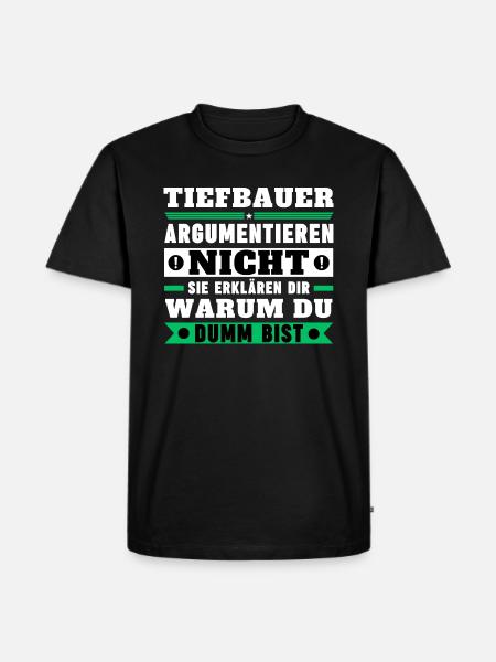 Civil engineers don't argue - Men's Premium Organic T-Shirt - black
