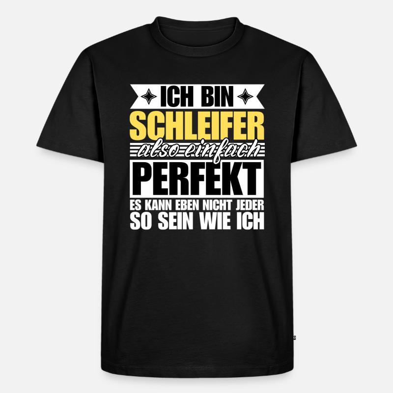 Perfekter Schleifer - Männer Premium Bio T-Shirt - Schwarz