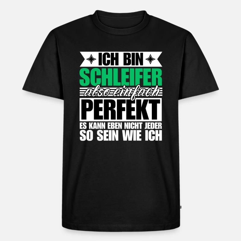 Perfekter Schleifer - Männer Premium Bio T-Shirt - Schwarz