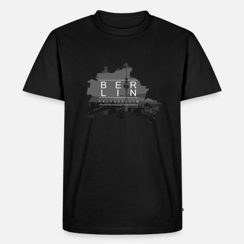 Berlin - Männer Premium Bio T-Shirt - Schwarz
