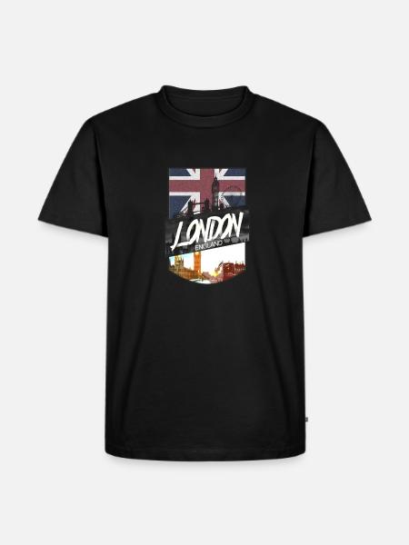 London - Männer Premium Bio T-Shirt - Schwarz