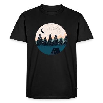 Montagnes et nature - T-shirt Premium bio Homme - noir - Devant - Nico (187cm)