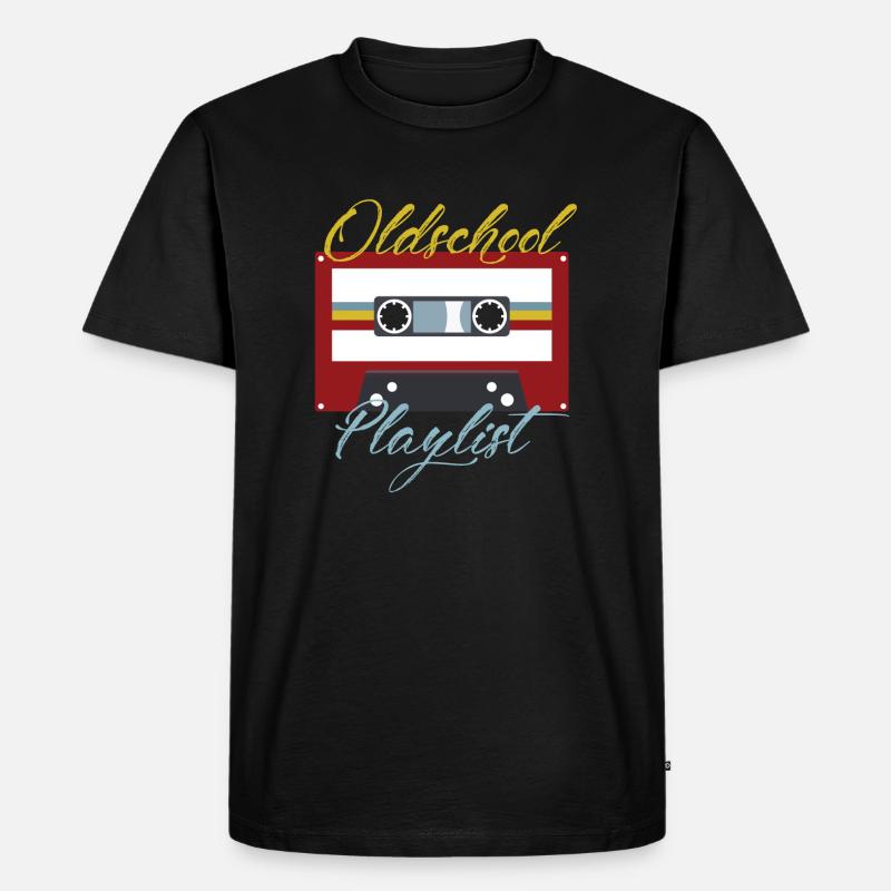 Kassette - Männer Premium Bio T-Shirt - Schwarz