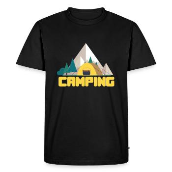Camping and camping - Men's Premium Organic T-Shirt - black - Front - Nico (187cm)