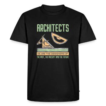 architecte - T-shirt Premium bio Homme - noir - Devant - Nico (187cm)