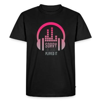DJ - Men's Premium Organic T-Shirt - black - Front - Nico (187cm)