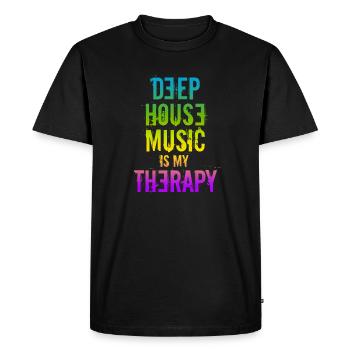 Deep House - T-shirt Premium bio Homme - noir - Devant - Nico (187cm)