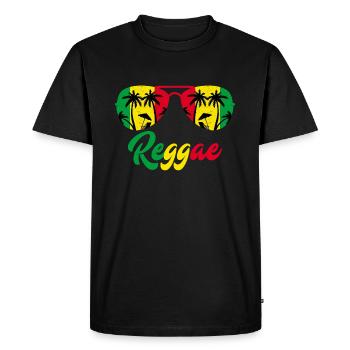 reggae - T-shirt Premium bio Homme - noir - Devant - Nico (187cm)