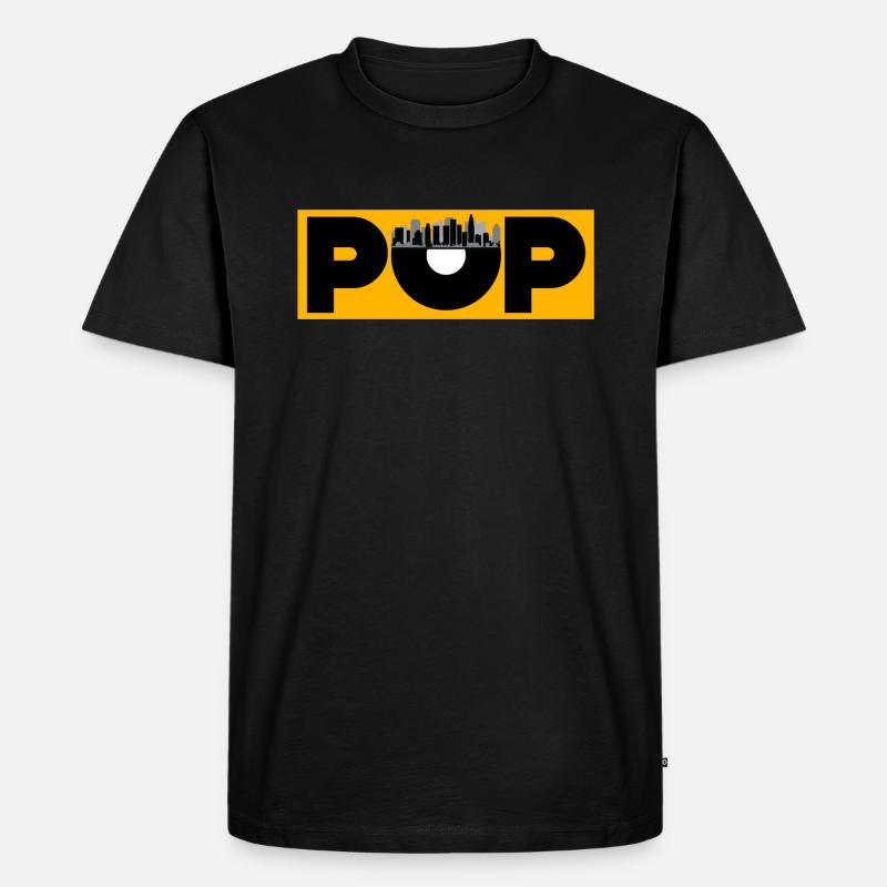 Pop Musik - Männer Premium Bio T-Shirt - Schwarz