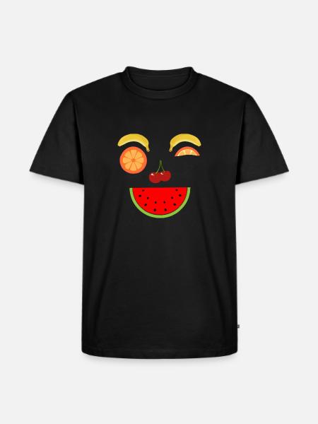 Früchte - Männer Premium Bio T-Shirt - Schwarz
