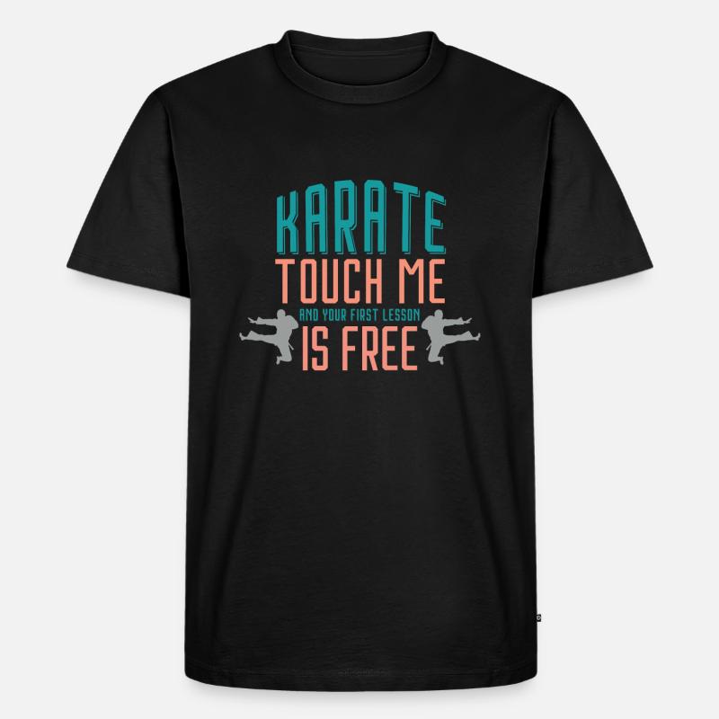 Karate - Männer Premium Bio T-Shirt - Schwarz
