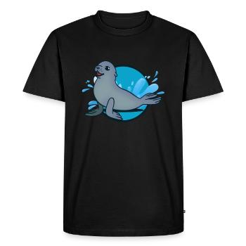 Robbe - T-shirt Premium bio Homme - noir - Devant - Nico (187cm)