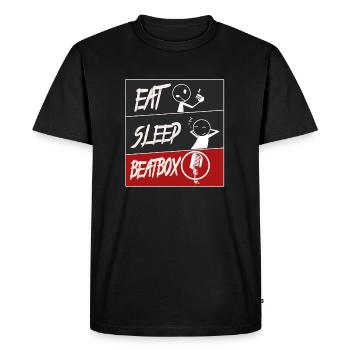 beatbox - T-shirt Premium bio Homme - noir - Devant - Nico (187cm)