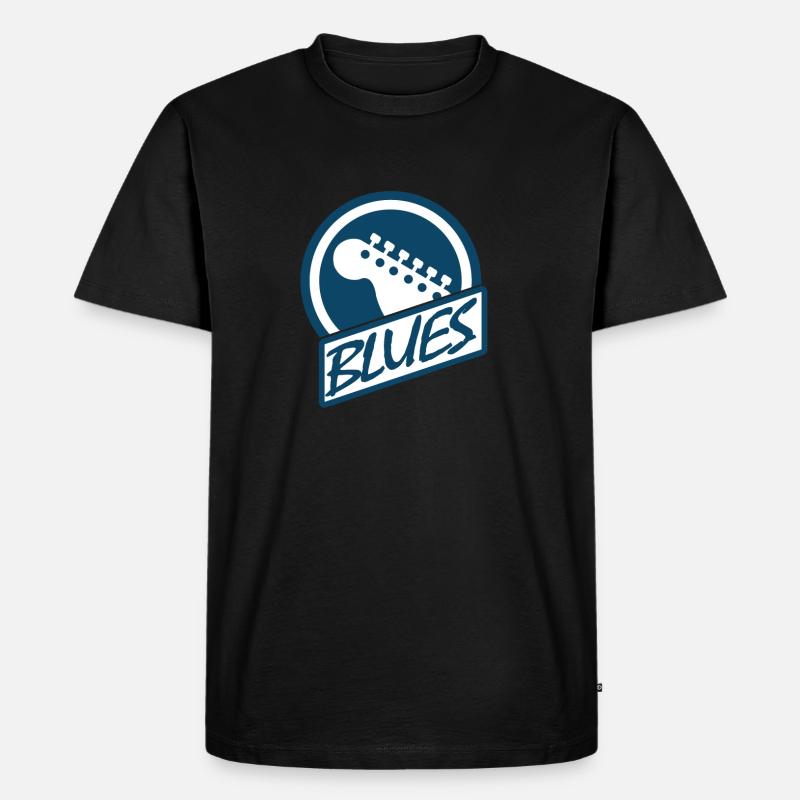Blues - Männer Premium Bio T-Shirt - Schwarz