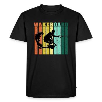 wakeboard - T-shirt Premium bio Homme - noir - Devant - Nico (187cm)