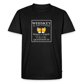 whisky - T-shirt Premium bio Homme - noir - Devant - Nico (187cm)