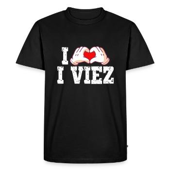 J'aime Viez - T-shirt Premium bio Homme - noir - Devant - Nico (187cm)