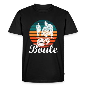 Boules Petanque - T-shirt Premium bio Homme - noir - Devant - Nico (187cm)