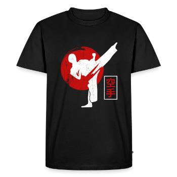 Karaté Combattants Ceinture noire Karaté Karaté - T-shirt Premium bio Homme - noir - Devant - Nico (187cm)