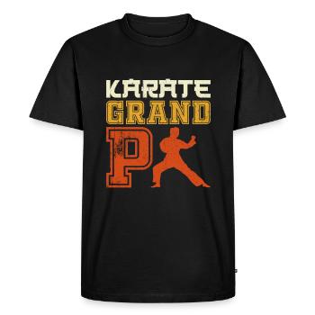 Karaté Grand-père Karaté Entraînement - T-shirt Premium bio Homme - noir - Devant - Nico (187cm)