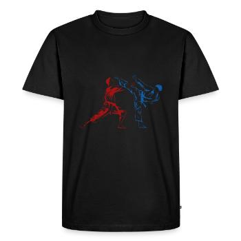 Karaté Combattants Ceinture noire Karaté Karaté - T-shirt Premium bio Homme - noir - Devant - Nico (187cm)