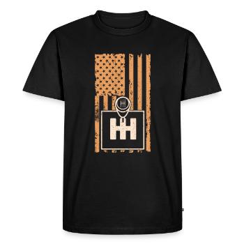 Changement de vitesse de transmission manuelle de voiture - T-shirt Premium bio Homme - noir - Devant - Nico (187cm)