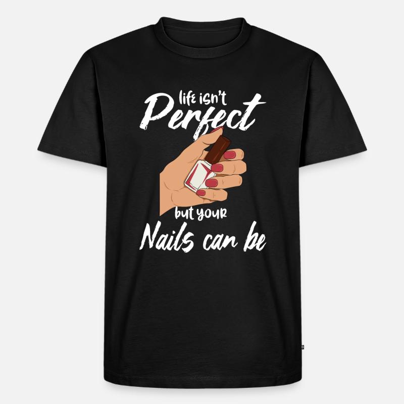 Nageltechniker Fingernägel - Männer Premium Bio T-Shirt - Schwarz