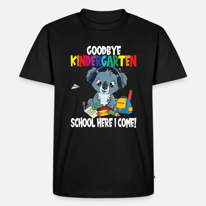 Kindergarten Schulanfang Einschulung - Männer Premium Bio T-Shirt - Schwarz
