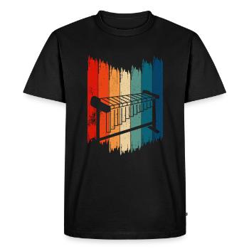 Retro Vibraphone Vintage Vibraphone - Men's Premium Organic T-Shirt - black - Front - Nico (187cm)